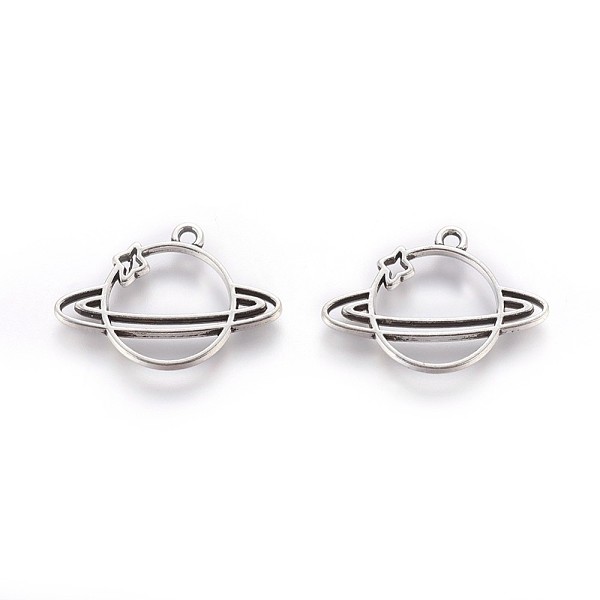 PandaHall Tibetan Style Zinc Alloy Pendants, Planet, Antique Silver, 19x26.5x1.5mm, Hole: 1.5mm Alloy Planet
PandaHall Tibetan Style Zinc Alloy Pendants, Planet, Antique Silver, 19x26.5x1.5mm, Hole: 1.5mm Alloy Planet