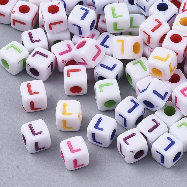 PandaHall White Opaque Acrylic Beads, Horizontal Hole, Cube with Mixed Color Letter, Letter.L, 5x5x5mm, Hole: 2mm, about 5000pcs/500g..., Multicolor
PandaHall White Opaque Acrylic Beads, Horizontal Hole, Cube with Mixed Color Letter, Letter.L, 5x5x5mm, Hole: 2mm, about 5000pcs/500g..., Multicolor