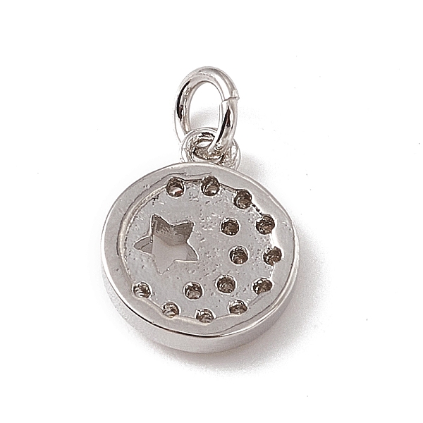 PandaHall Brass Micro Pave Cubic Zirconia Charms, with Jump Rings, Flat Round with Star Charm, Platinum, 11.5x9.5x2.5mm, Hole: 2.7mm..., Clear
PandaHall Brass Micro Pave Cubic Zirconia Charms, with Jump Rings, Flat Round with Star Charm, Platinum, 11.5x9.5x2.5mm, Hole: 2.7mm..., Clear