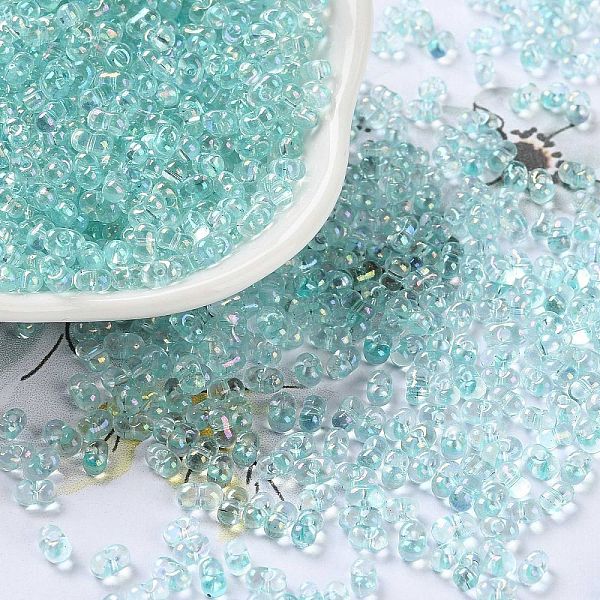 PandaHall AB Color Plated Glass Seed Beads, Transparent Colours Rainbow, Peanut, Light Cyan, 4~4.5x2~2.5x2~2.5mm, Hole: 0.8~0.9mm, about...
PandaHall AB Color Plated Glass Seed Beads, Transparent Colours Rainbow, Peanut, Light Cyan, 4~4.5x2~2.5x2~2.5mm, Hole: 0.8~0.9mm, about...