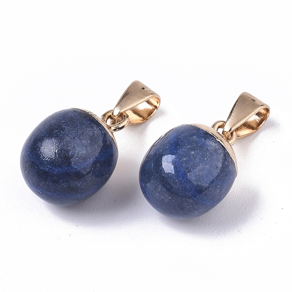 PandaHall Top Golden Plated Natural Sodalite Pendants, with Iron Snap on Bails & Loop, Barrel, 17~19x11.5~12.5mm, Hole: 4x6mm Sodalite...
PandaHall Top Golden Plated Natural Sodalite Pendants, with Iron Snap on Bails & Loop, Barrel, 17~19x11.5~12.5mm, Hole: 4x6mm Sodalite...