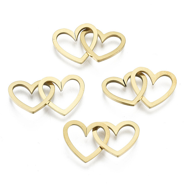PandaHall 201 Stainless Steel Linking Rings, Quick Link Connectors, Laser Cut, Heart, Golden, 11x12x1mm, Inner Diameter: 5x10mm, about...
PandaHall 201 Stainless Steel Linking Rings, Quick Link Connectors, Laser Cut, Heart, Golden, 11x12x1mm, Inner Diameter: 5x10mm, about...