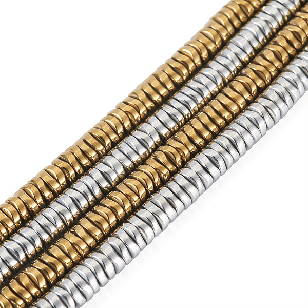 PandaHall Cheriswelry 2 Strands 2 Colors Electroplate Non-magnetic Synthetic Hematite Beads Strands, Wavy Disc, Mixed Color, 4x1.5mm, Hole...
PandaHall Cheriswelry 2 Strands 2 Colors Electroplate Non-magnetic Synthetic Hematite Beads Strands, Wavy Disc, Mixed Color, 4x1.5mm, Hole...