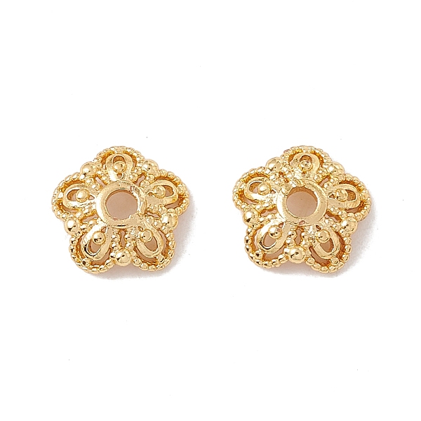 PandaHall 5-Petal Brass Bead Caps, Cadmium Free & Lead Free & Nickle Free, Flower, Real 18K Gold Plated, 7.5x2mm, Hole: 1.6mm Brass
PandaHall 5-Petal Brass Bead Caps, Cadmium Free & Lead Free & Nickle Free, Flower, Real 18K Gold Plated, 7.5x2mm, Hole: 1.6mm Brass