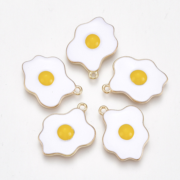 PandaHall Alloy Pendants, with Enamel, Fried Egg/Poached Egg, Light Gold, White, 23.5x19x3.5mm, Hole: 1.5mm Alloy+Enamel Food White
PandaHall Alloy Pendants, with Enamel, Fried Egg/Poached Egg, Light Gold, White, 23.5x19x3.5mm, Hole: 1.5mm Alloy+Enamel Food White