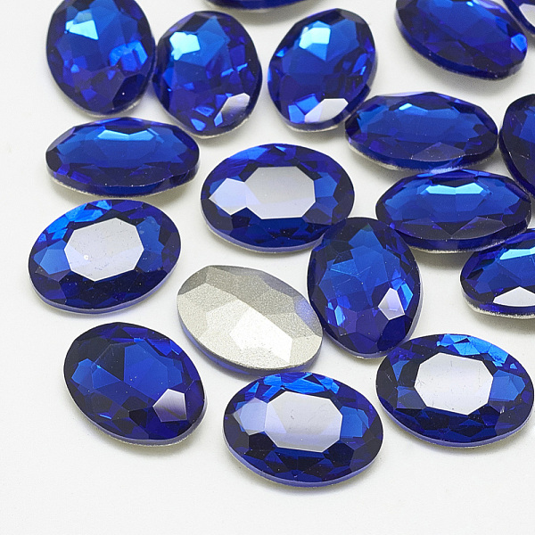 PandaHall Pointed Back Glass Rhinestone Cabochons, Back Plated, Faceted, Oval, Sapphire, 14x10x4.5mm Glass Rhinestone Oval Blue
PandaHall Pointed Back Glass Rhinestone Cabochons, Back Plated, Faceted, Oval, Sapphire, 14x10x4.5mm Glass Rhinestone Oval Blue
