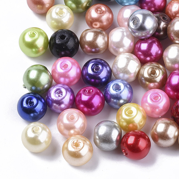 PandaHall Glass Pearl Beads, Pearlized, Round, Mixed Color, 8mm, Hole: 1.2mm Glass Round Multicolor
PandaHall Glass Pearl Beads, Pearlized, Round, Mixed Color, 8mm, Hole: 1.2mm Glass Round Multicolor