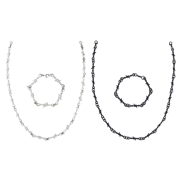 PandaHall FIBLOOM 4Pcs 4 Styles Alloy Thornlet Link Chain Bracelets & Necklaces, Jewelry Set, Mixed Color, 7-1/2~22.68 inch(18.9~57.6cm)...
PandaHall FIBLOOM 4Pcs 4 Styles Alloy Thornlet Link Chain Bracelets & Necklaces, Jewelry Set, Mixed Color, 7-1/2~22.68 inch(18.9~57.6cm)...