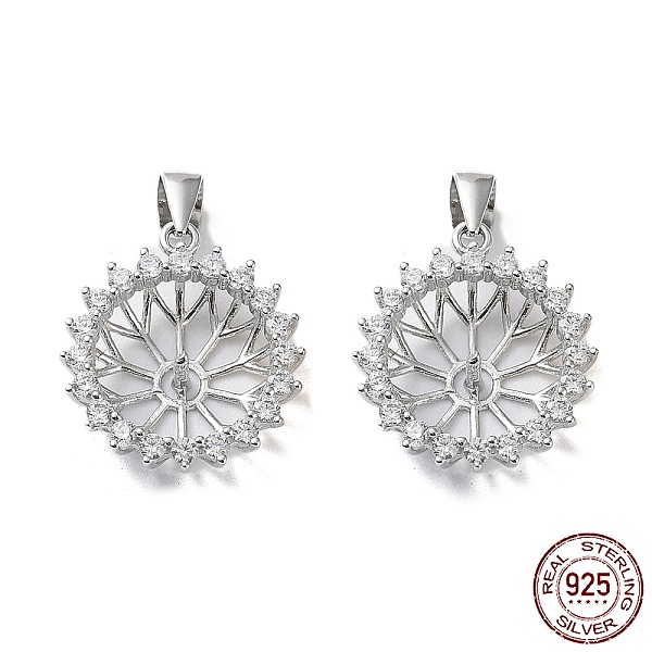 PandaHall 925 Sterling Silver Micro Pave Clear Cubic Zirconia Pendant Cabochon Settings, Open Back Settings, Flower, Real Platinum Plated...
PandaHall 925 Sterling Silver Micro Pave Clear Cubic Zirconia Pendant Cabochon Settings, Open Back Settings, Flower, Real Platinum Plated...