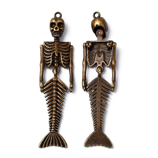PandaHall Tibetan Style Alloy Big Pendants, Mermaid Skull, Cadmium Free & Nickel Free & Lead Free, Antique Bronze, 74x19x9mm, Hole: 2mm...
PandaHall Tibetan Style Alloy Big Pendants, Mermaid Skull, Cadmium Free & Nickel Free & Lead Free, Antique Bronze, 74x19x9mm, Hole: 2mm...