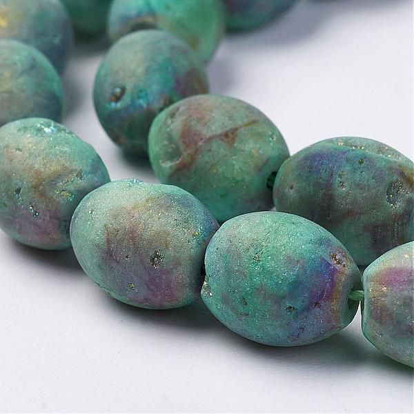 PandaHall Electroplated Natural Druzy Geode Agate Bead Strands, Drum, Green Plated, 11.5~12x10mm, Hole: 1mm, about 16pcs/strand, 7.67 inch...
PandaHall Electroplated Natural Druzy Geode Agate Bead Strands, Drum, Green Plated, 11.5~12x10mm, Hole: 1mm, about 16pcs/strand, 7.67 inch...