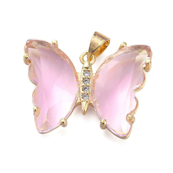 PandaHall Brass Micro Pave Clear Cubic Zirconia Pendants, with Glass, Butterfly, Golden, Thistle, 20x26.5x5mm Brass+Glass Butterfly Purple
PandaHall Brass Micro Pave Clear Cubic Zirconia Pendants, with Glass, Butterfly, Golden, Thistle, 20x26.5x5mm Brass+Glass Butterfly Purple