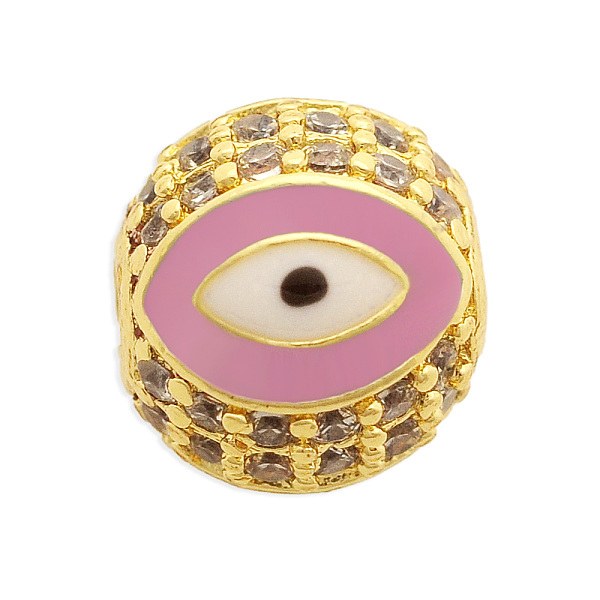PandaHall Brass Micro Pave Clear Cubic Zirconia Beads, with Enamel, Round with Eye, Pearl Pink, 10.5x10mm, Hole: 2mm, 3pcs/bag Brass+Cubic...
PandaHall Brass Micro Pave Clear Cubic Zirconia Beads, with Enamel, Round with Eye, Pearl Pink, 10.5x10mm, Hole: 2mm, 3pcs/bag Brass+Cubic...
