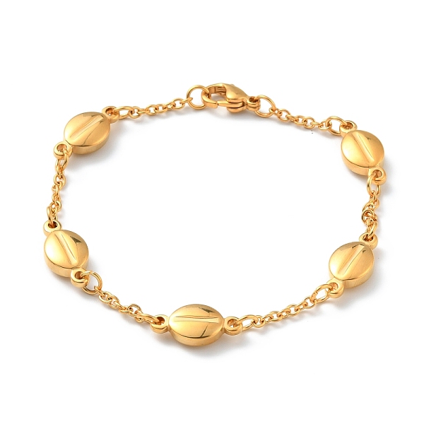 PandaHall Vacuum Plating 304 Stainless Steel Oval Link Chains Bracelet for Women, Golden, 7-5/8 inch(19.5cm) 304 Stainless Steel
PandaHall Vacuum Plating 304 Stainless Steel Oval Link Chains Bracelet for Women, Golden, 7-5/8 inch(19.5cm) 304 Stainless Steel