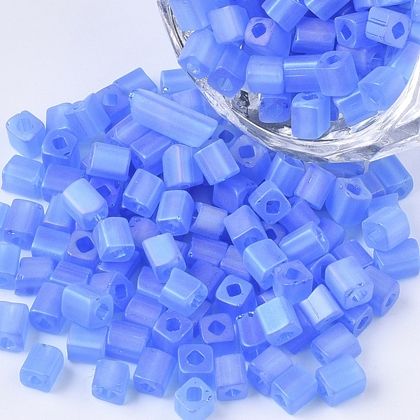 PandaHall 6/0 Transparent Glass Seed Beads, Frosted AB Colours, Square Hole, Cube, Blue, 6/0, 3~5x3~4x3~4mm, Hole: 1.2~1.4mm, about...
PandaHall 6/0 Transparent Glass Seed Beads, Frosted AB Colours, Square Hole, Cube, Blue, 6/0, 3~5x3~4x3~4mm, Hole: 1.2~1.4mm, about...