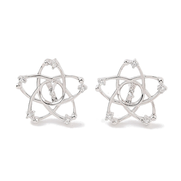 PandaHall 925 Sterling Silver Micro Pave Cubic Zirconia Earring Settings Findings, for Half Drilled Beads, Flower, Real Platinum Plated...
PandaHall 925 Sterling Silver Micro Pave Cubic Zirconia Earring Settings Findings, for Half Drilled Beads, Flower, Real Platinum Plated...