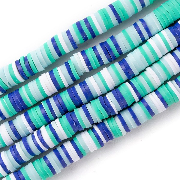 PandaHall Handmade Polymer Clay Beads Strands, for DIY Jewelry Crafts Supplies, Heishi Beads, Disc/Flat Round, Turquoise, 6x0.5~1mm, Hole..., Green
PandaHall Handmade Polymer Clay Beads Strands, for DIY Jewelry Crafts Supplies, Heishi Beads, Disc/Flat Round, Turquoise, 6x0.5~1mm, Hole..., Green