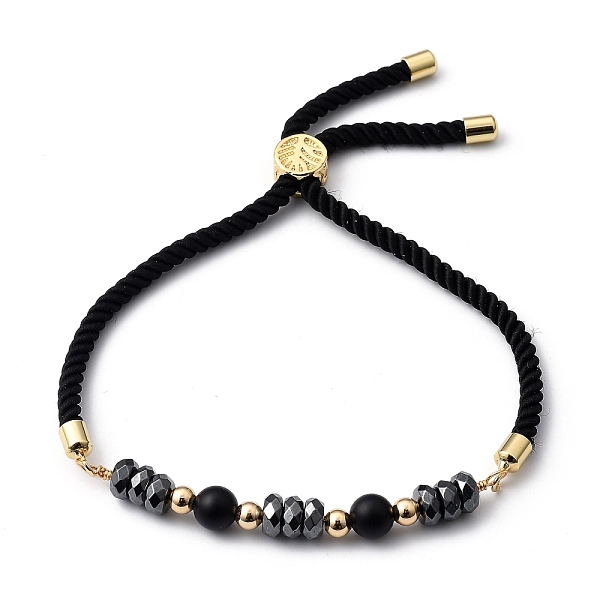 PandaHall Adjustable Slider Bracelets, Nylon Cord Bracelets, with Natural Black Agate(Dyed & Heated) Beads, Non-Magnetic Synthetic Hematite...
PandaHall Adjustable Slider Bracelets, Nylon Cord Bracelets, with Natural Black Agate(Dyed & Heated) Beads, Non-Magnetic Synthetic Hematite...