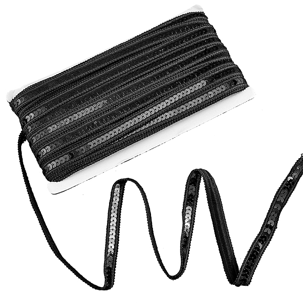 PandaHall Sparkle Polyester Ribbons, with PVC Plastic Paillette, Garment Accessories, Black, 1/2 inch(13mm), about 35 Yards(32m)/Card...
PandaHall Sparkle Polyester Ribbons, with PVC Plastic Paillette, Garment Accessories, Black, 1/2 inch(13mm), about 35 Yards(32m)/Card...