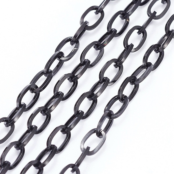 PandaHall 304 Stainless Steel Cable Chains, Unwelded, with Spool, Flat Oval, Electrophoresis Black, 7x4x0.8mm, about 32.8 Feet(10m)/roll 304...
PandaHall 304 Stainless Steel Cable Chains, Unwelded, with Spool, Flat Oval, Electrophoresis Black, 7x4x0.8mm, about 32.8 Feet(10m)/roll 304...