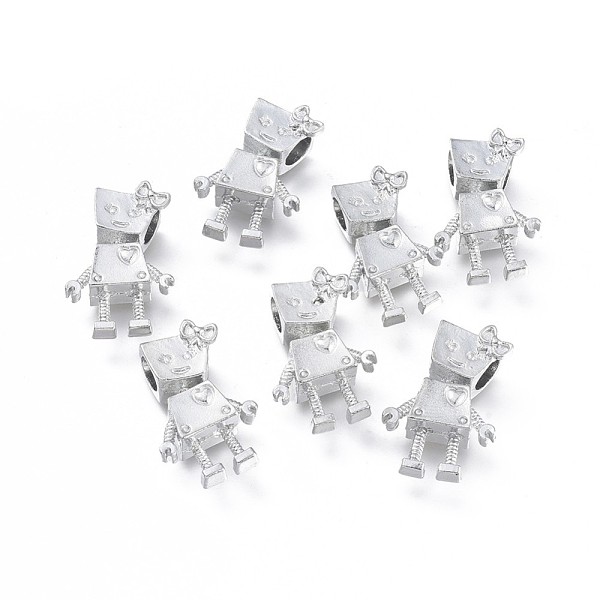 PandaHall Alloy European Beads, Robot, Platinum, 26.5x14.5x7mm, Hole: 4.5mm Alloy Others
PandaHall Alloy European Beads, Robot, Platinum, 26.5x14.5x7mm, Hole: 4.5mm Alloy Others