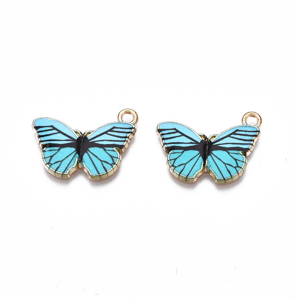 PandaHall Printed Alloy Pendants, Cadmium Free & Nickel Free & Lead Free, Light Gold, Butterfly, Light Sea Green, 15x20x1.5mm, Hole: 1.8mm...
PandaHall Printed Alloy Pendants, Cadmium Free & Nickel Free & Lead Free, Light Gold, Butterfly, Light Sea Green, 15x20x1.5mm, Hole: 1.8mm...