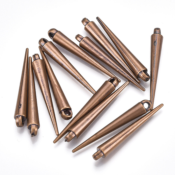 PandaHall CCB Plastic Pendants, Cone, Red Copper, 34x4.5mm, Hole: 1.8mm, about 1560pcs/500g Plastic Cone 
PandaHall CCB Plastic Pendants, Cone, Red Copper, 34x4.5mm, Hole: 1.8mm, about 1560pcs/500g Plastic Cone