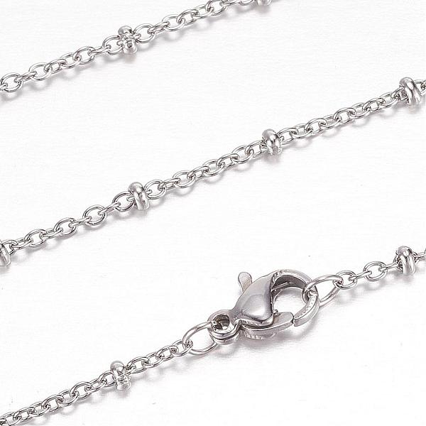 PandaHall 304 Stainless Steel Cable Chain Necklaces, with Lobster Claw Clasps, Stainless Steel Color, 19.4 inch(49.5cm), 1.5~2.3mm 304...
PandaHall 304 Stainless Steel Cable Chain Necklaces, with Lobster Claw Clasps, Stainless Steel Color, 19.4 inch(49.5cm), 1.5~2.3mm 304...