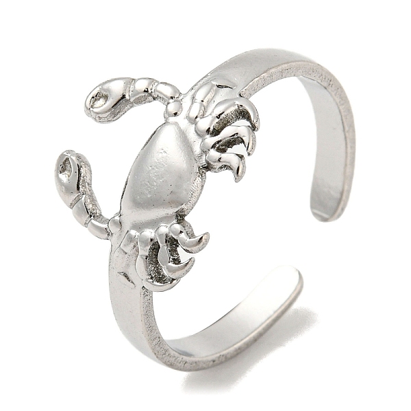 PandaHall 304 Stainless Steel Open Cuff Ring, Crab, Stainless Steel Color, US Size 7 1/2(17.7mm) 304 Stainless Steel Crab
PandaHall 304 Stainless Steel Open Cuff Ring, Crab, Stainless Steel Color, US Size 7 1/2(17.7mm) 304 Stainless Steel Crab