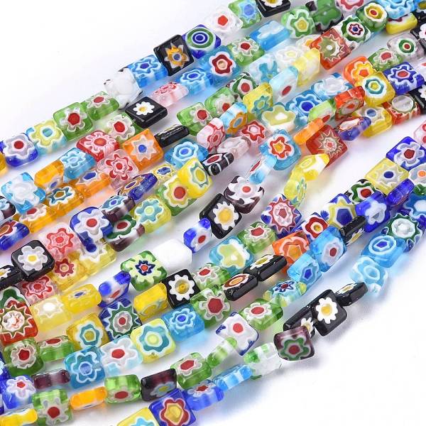 PandaHall Square Handmade Millefiori Glass Beads, Mixed Color, 8x8x3mm, Hole: 0.5mm, about 48pcs/strand, 14.9 inch Millefiori Lampwork..., Multicolor
PandaHall Square Handmade Millefiori Glass Beads, Mixed Color, 8x8x3mm, Hole: 0.5mm, about 48pcs/strand, 14.9 inch Millefiori Lampwork..., Multicolor