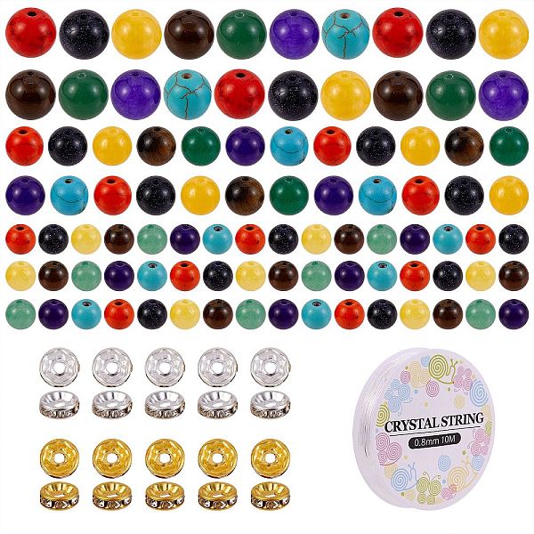 PandaHall 7 Chakra Bracelet DIY Making Kits, Including 175Pcs Mixed Gemstone Beads, 20Pcs Iron Rhinestone Spacer Beads, 1Roll Elastic..., Clear
PandaHall 7 Chakra Bracelet DIY Making Kits, Including 175Pcs Mixed Gemstone Beads, 20Pcs Iron Rhinestone Spacer Beads, 1Roll Elastic..., Clear