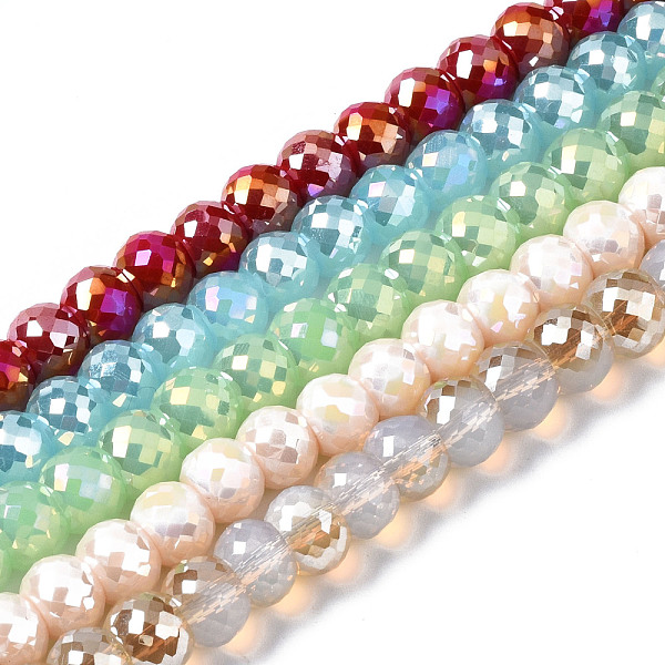 PandaHall Glass Beads Strands, Faceted, Round, Mixed Color, 8x6mm, Hole: 1.2mm, about 80pcs/strand, 18.66~19.76 inch(47.4cm~50.2cm) Glass..., Multicolor
PandaHall Glass Beads Strands, Faceted, Round, Mixed Color, 8x6mm, Hole: 1.2mm, about 80pcs/strand, 18.66~19.76 inch(47.4cm~50.2cm) Glass..., Multicolor