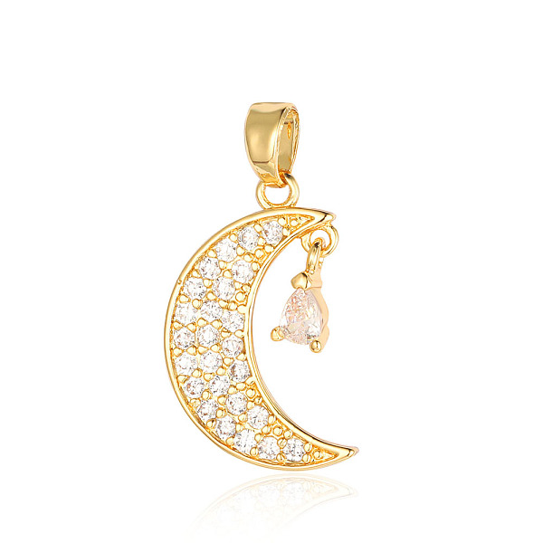 PandaHall Brass Micro Pave Clear Cubic Zirconia Pendants, Moon Charms, Real 18K Gold Plated, 20x12x1.8mm Brass+Cubic Zirconia Moon Clear
PandaHall Brass Micro Pave Clear Cubic Zirconia Pendants, Moon Charms, Real 18K Gold Plated, 20x12x1.8mm Brass+Cubic Zirconia Moon Clear