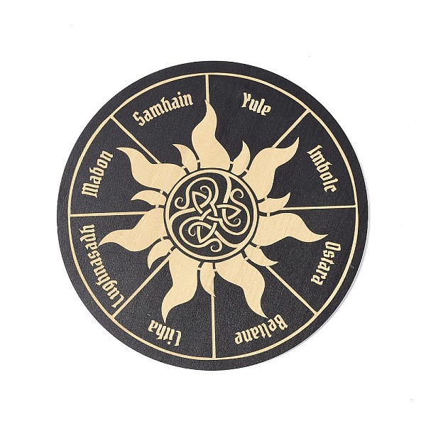 PandaHall Wooden Carved Cup Mats, Heat Resistant Pot Mats, Tarot Theme Pendulum Board, for Home Kitchen, Flat Round, Sun Pattern, 150x3mm..., Black
PandaHall Wooden Carved Cup Mats, Heat Resistant Pot Mats, Tarot Theme Pendulum Board, for Home Kitchen, Flat Round, Sun Pattern, 150x3mm..., Black