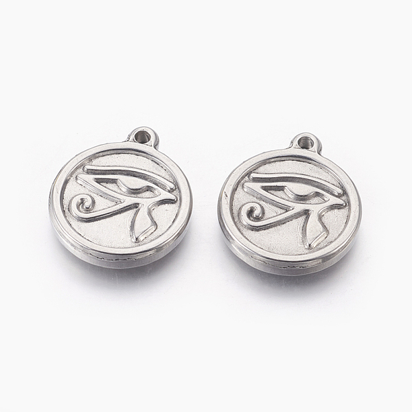 PandaHall 304 Stainless Steel Pendants, Double-sided, Flat Round with Eye of Ra/Re, Stainless Steel Color, 21x4mm, Hole: 1.6mm 304 Stainless...
PandaHall 304 Stainless Steel Pendants, Double-sided, Flat Round with Eye of Ra/Re, Stainless Steel Color, 21x4mm, Hole: 1.6mm 304 Stainless...
