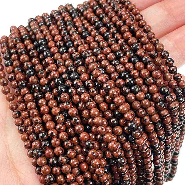 PandaHall Natural Mahogany Obsidian Beads Strands, Round, 3mm, Hole: 0.5mm, about 136pcs/strand, 15.87''(40.3cm) Mahogany Obsidian Round
PandaHall Natural Mahogany Obsidian Beads Strands, Round, 3mm, Hole: 0.5mm, about 136pcs/strand, 15.87''(40.3cm) Mahogany Obsidian Round