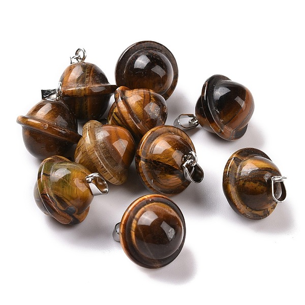 PandaHall Natural Tiger Eye Pendants, Planet Charms, with Platinum Plated Alloy Snap on Bails, 19.5~21.5x18~18.5mm, Hole: 5.5x3.3mm Tiger...
PandaHall Natural Tiger Eye Pendants, Planet Charms, with Platinum Plated Alloy Snap on Bails, 19.5~21.5x18~18.5mm, Hole: 5.5x3.3mm Tiger...