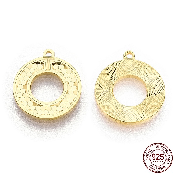 PandaHall 925 Sterling Silver Pendants, Donut Charms, Nickel Free, with S925 Stamp, Real 18K Gold Plated, 15x13x1mm, Hole: 1mm Sterling...
PandaHall 925 Sterling Silver Pendants, Donut Charms, Nickel Free, with S925 Stamp, Real 18K Gold Plated, 15x13x1mm, Hole: 1mm Sterling...
