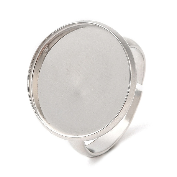 PandaHall 304 Stainless Steel Adjustable Ring Findings, Bezel Cup Ring Settings, Flat Round, Stainless Steel Color, Inner Diameter: 17mm...
PandaHall 304 Stainless Steel Adjustable Ring Findings, Bezel Cup Ring Settings, Flat Round, Stainless Steel Color, Inner Diameter: 17mm...
