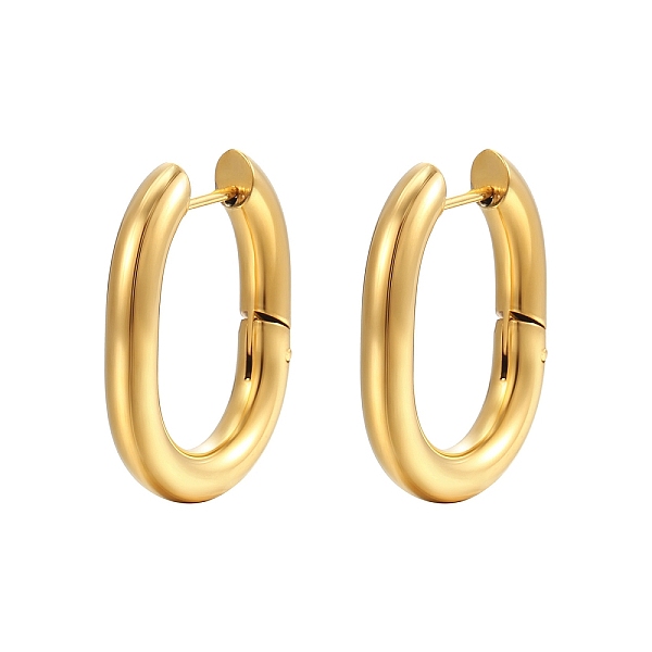 PandaHall 304 Stainless Steel Hoop Earrings, Oval, Golden, 26x20x4mm 304 Stainless Steel Oval
PandaHall 304 Stainless Steel Hoop Earrings, Oval, Golden, 26x20x4mm 304 Stainless Steel Oval