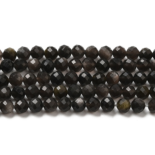 PandaHall Natural Silver Sheen Obsidian Beads Strands, Round, Faceted, 4mm, Hole: 0.7mm, about 92pcs/strand, 15.43''(39.2cm) Obsidian Round
PandaHall Natural Silver Sheen Obsidian Beads Strands, Round, Faceted, 4mm, Hole: 0.7mm, about 92pcs/strand, 15.43''(39.2cm) Obsidian Round