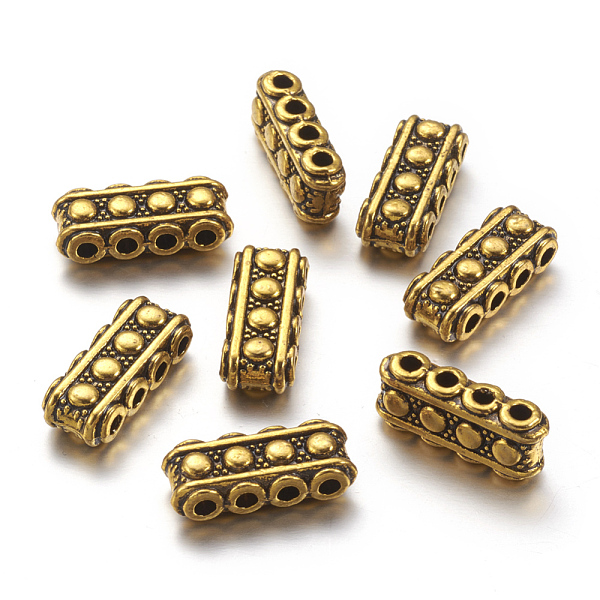 PandaHall Alloy Bar Spacers, Rectangle, Cadmium Free & Lead Free, Antique Golden, 17x7x5mm, Hole: 2mm Alloy Rectangle
PandaHall Alloy Bar Spacers, Rectangle, Cadmium Free & Lead Free, Antique Golden, 17x7x5mm, Hole: 2mm Alloy Rectangle