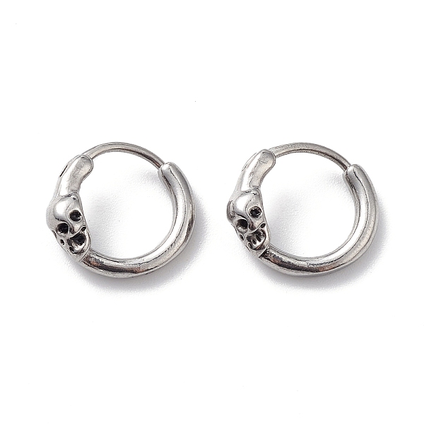 PandaHall 304 Stainless Steel Skull Hoop Earrings for Men Women, Stainless Steel Color, 15.5x14x7mm, Pin: 1.2mm 304 Stainless Steel Skull
PandaHall 304 Stainless Steel Skull Hoop Earrings for Men Women, Stainless Steel Color, 15.5x14x7mm, Pin: 1.2mm 304 Stainless Steel Skull