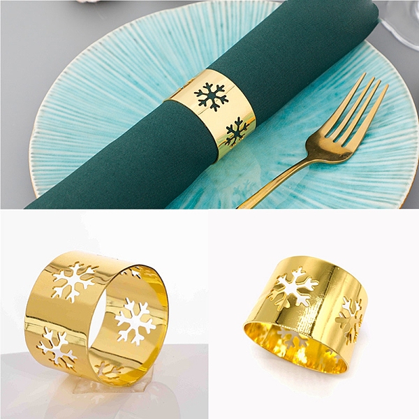 PandaHall Christmas Iron & Alloy Napkin Rings, Napkin Holder Adornment, Restaurant Daily Accessiroes, Golden, Snowflake, 30mm, Inner...
PandaHall Christmas Iron & Alloy Napkin Rings, Napkin Holder Adornment, Restaurant Daily Accessiroes, Golden, Snowflake, 30mm, Inner...