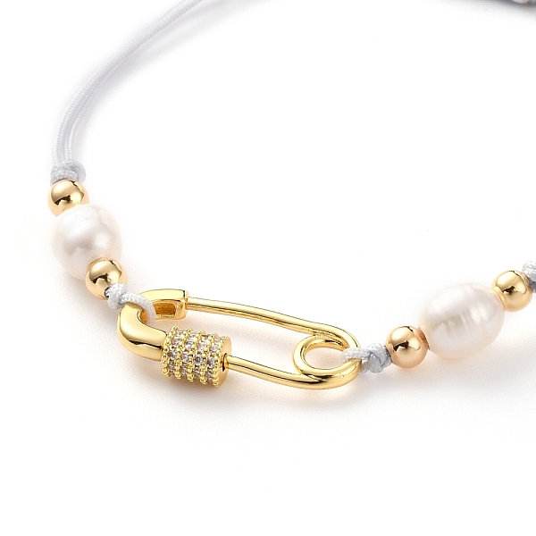 PandaHall Adjustable Nylon Thread Braided Bracelets, with Natural Baroque Pearl Keshi Pearl Beads, Brass Beads and Brass Micro Pave Cubic..., White
PandaHall Adjustable Nylon Thread Braided Bracelets, with Natural Baroque Pearl Keshi Pearl Beads, Brass Beads and Brass Micro Pave Cubic..., White