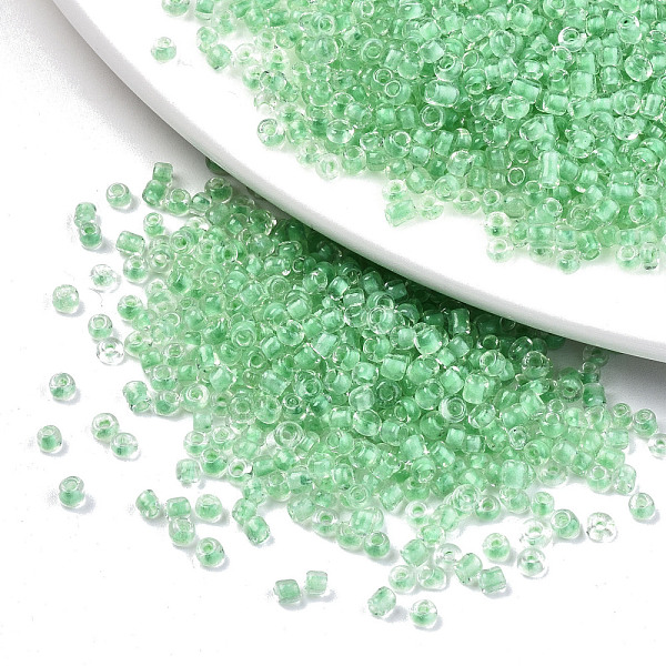 PandaHall 8/0 Glass Seed Beads, Transparent Inside Colours, Round Hole, Round, Light Green, 8/0, 3~4x2~3mm, Hole: 0.8mm, about 15000pcs/bag...
PandaHall 8/0 Glass Seed Beads, Transparent Inside Colours, Round Hole, Round, Light Green, 8/0, 3~4x2~3mm, Hole: 0.8mm, about 15000pcs/bag...