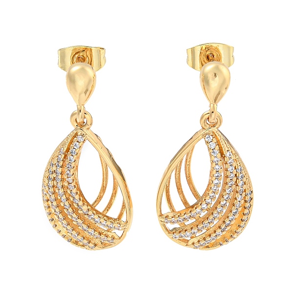PandaHall Teardrop Brass Pave Clear Cubic Zirconia Dangle Earrings, Real 16K Gold Plated, 30x14mm Cubic Zirconia Teardrop
PandaHall Teardrop Brass Pave Clear Cubic Zirconia Dangle Earrings, Real 16K Gold Plated, 30x14mm Cubic Zirconia Teardrop