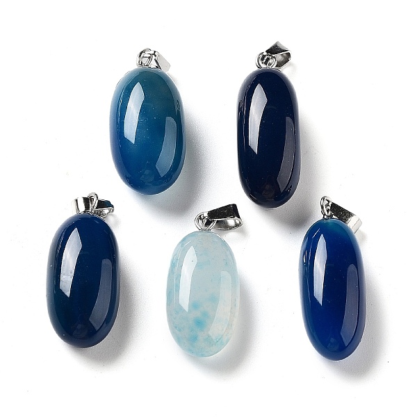 PandaHall Natural Agate Dyed Pendants, Oval Charms with Stainless Steel Color Plated Stainless Steel Snap on Bails, Marine Blue...
PandaHall Natural Agate Dyed Pendants, Oval Charms with Stainless Steel Color Plated Stainless Steel Snap on Bails, Marine Blue...