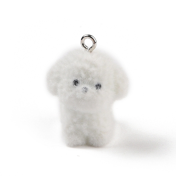 PandaHall Flocking Resin Cute Puppy Pendants, Dog Charms with Platinum Plated Iron Loops, White, 31.5x23x20mm, Hole: 2.5mm Iron+Resin Dog...
PandaHall Flocking Resin Cute Puppy Pendants, Dog Charms with Platinum Plated Iron Loops, White, 31.5x23x20mm, Hole: 2.5mm Iron+Resin Dog...