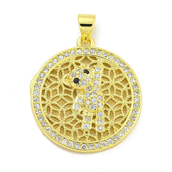 PandaHall Rack Plating Brass Micro Pave Clear Cubic Zirconia Pendants, Long-Lasting Plated, Cadmium Free & Lead Free, Flat Round with Bear...
PandaHall Rack Plating Brass Micro Pave Clear Cubic Zirconia Pendants, Long-Lasting Plated, Cadmium Free & Lead Free, Flat Round with Bear...